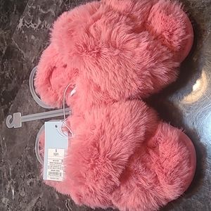 New!  Cat & Jack Girls Small 13/1 pink sassy indoor outdoor open toe slippers